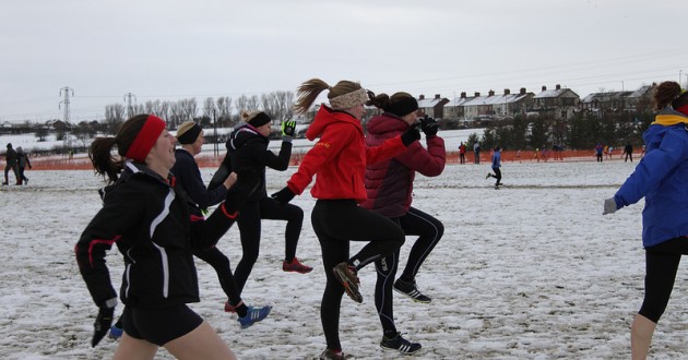 Warming up for the race...